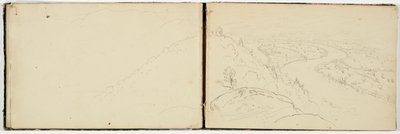 Panorama van de Oxbow op de Connecticut River gezien vanaf Mount Holyoke, c.1833 door Thomas Cole